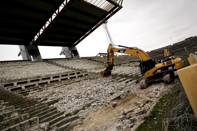 Stadion w Szczecinie - trwa przebudowa.