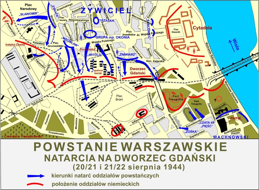 Plan natarcia na Dworzec Gdański