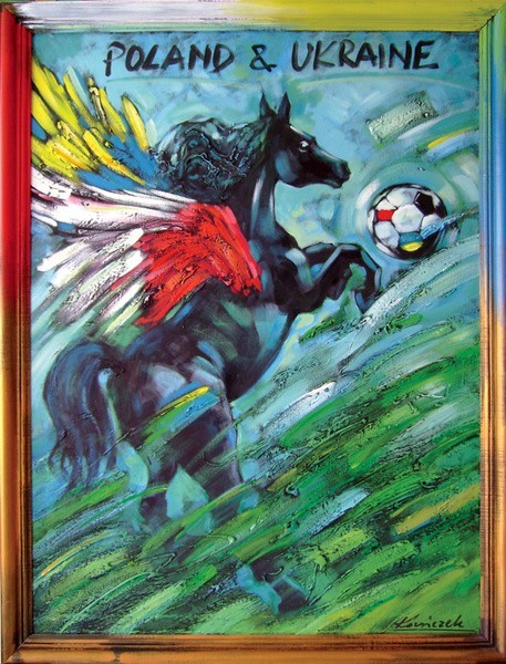 Obraz Czarny Koń został specjalnie namalowany na Euro 2012