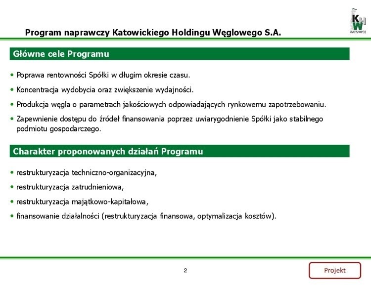 KHW ujawnia projekt swojego programu naprawczego: Będą zwolnienia i "wygaszania" [PROJEKT PROGRAMU]