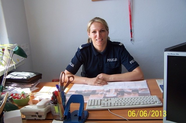 St. sierż. Elżbieta Stefan, dzielnicowa polickiej policji.