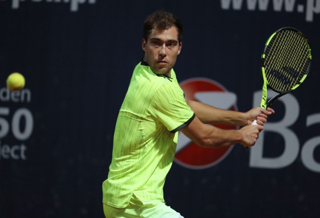 Jerzy Janowicz podczas turnieju w Szczecinie