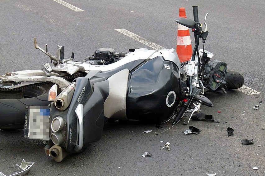 Motocyklista został ranny w wypadku na Mickiewicza