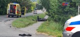 Groźny wypadek na DK 75 w Czchowie. Dwie osoby trafiły do szpitala po zderzeniu motocyklisty z samochodem osobowym [ZDJĘCIA]