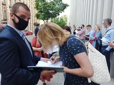 Protest przedsiębiorców w Urzędzie Marszałkowskim w Lublinie. Chcą udzielenia informacji