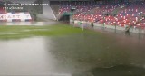 Stadion w Zabrzu zamieniony w basen po nawałnicy [WIDEO]