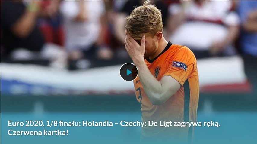 Euro 2020. Po tym zagraniu holenderski obrońca zobaczył czerwoną kartkę! Matthijs de Ligt zepsuł drużynie święto?
