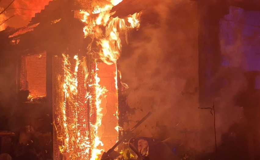 Pożar mieszkania w Krępie Kościelnej.