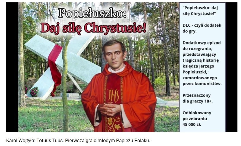 Tworzą szokującą grę o księżach: Karolu Wojtyle i Jerzym Popiełuszce. Wymyślili im alternatywne życia. To gra dla osób 18 plus