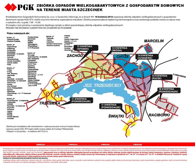 Plan wywózki śmieci z terenu Szczecinka