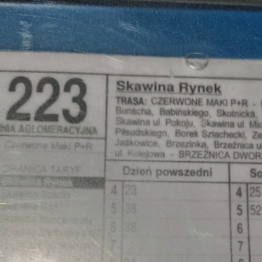 Komunikacja. Niektórzy mieszkańcy gminy Skawina liczą na zmianę rozkładów jazdy 