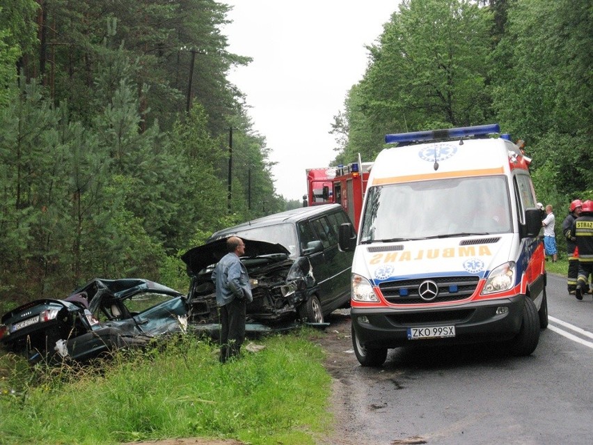 Zderzenie audi z volkswagenem kolo Lodzierzy w gminie...