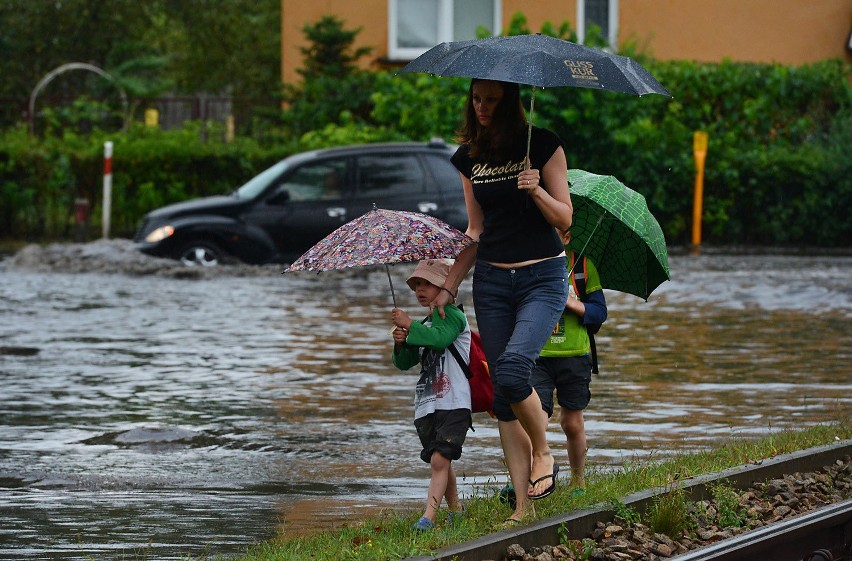 Bydgoskie ulice znów zalane