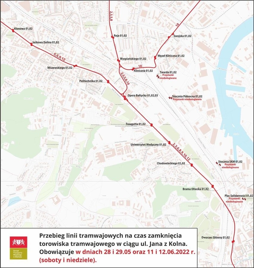 Trwa budowa przejazdu przez torowisko na ul. Jana z Kolna w Gdańsku. Utrudnienia w ruchu