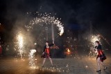 Pokaz fajerwerków na powitanie Nowego Roku w Łasku 
