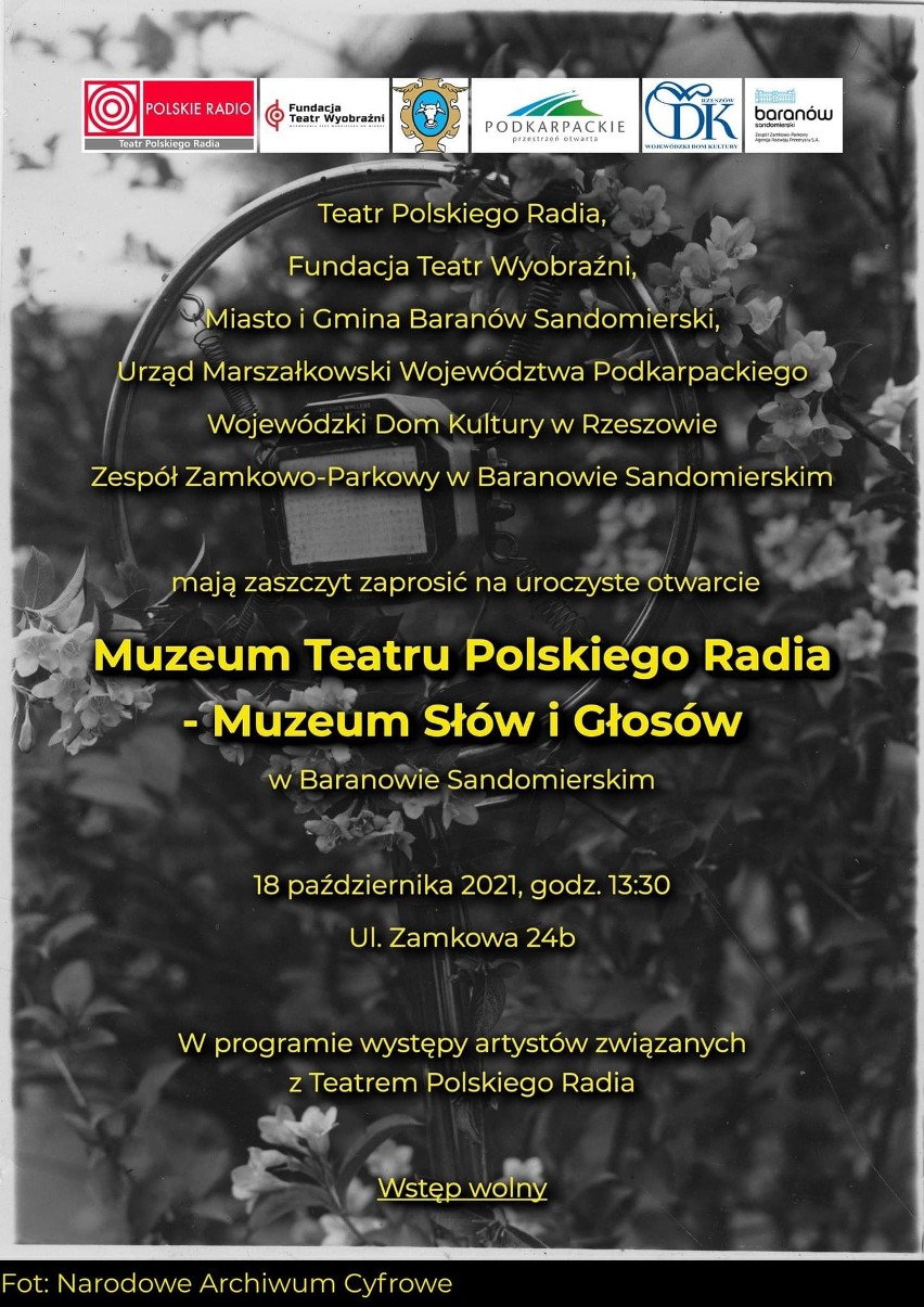 W Baranowie Sandomierskim zostanie otwarte Muzeum Teatru Polskiego Radia. Przyjadą wybitni aktorzy