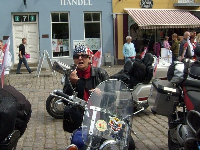 podczas rajdu motocyklowego do Danii