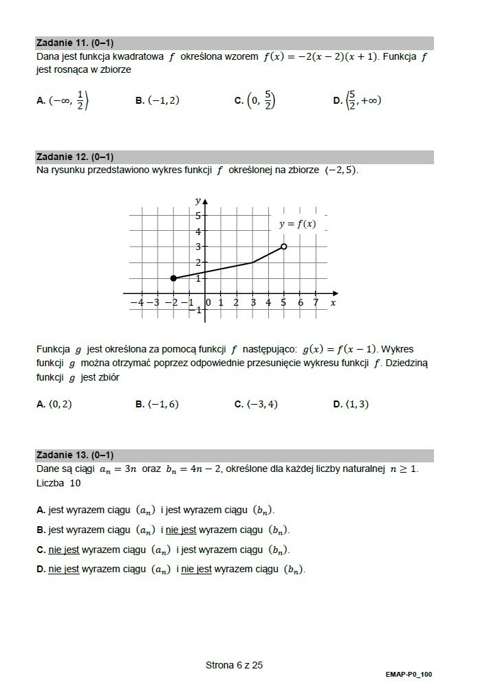 Odpowiedzi do matury z matematyki (sierpień) - SPRAWDŹ >>>