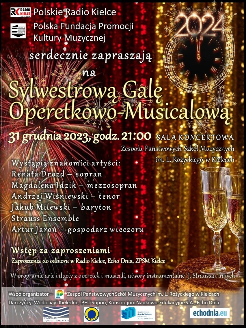 Koncert sylwestrowy w Kielcach. Zaśpiewają Renata Drozd i Magdalena Idzik