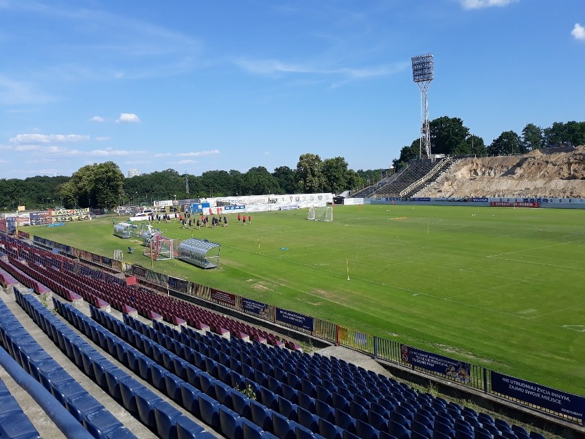 Budowa nowego stadionu Pogoni Szczecin - stan na 18 czerwca.