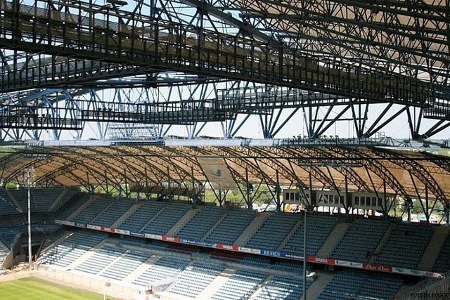 Budowa stadionu Lecha Poznań (18 czerwca 2010)