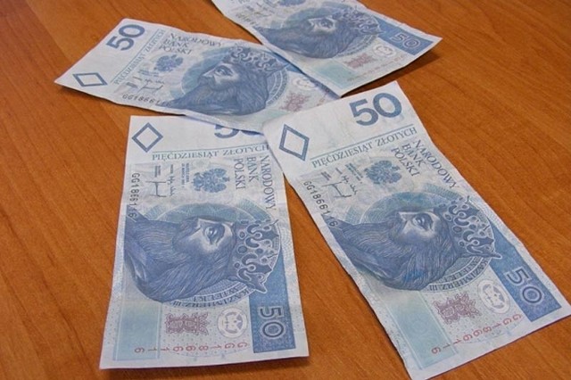 Fałszywe banknoty o nominale 50 zł.