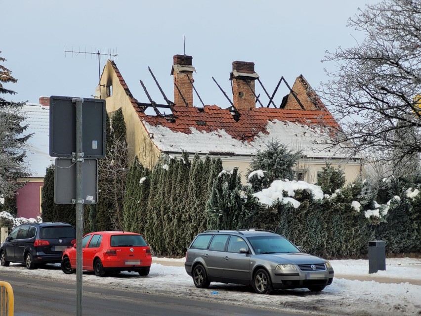 Pożar budynku na ulicy Banacha w Słupsku