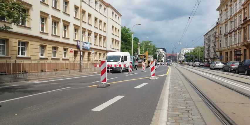 Zamknięto fragment jezdni w centrum Wrocławia