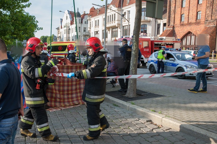 Wypadek na ul. Anny Łajming w Słupsku.