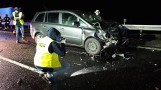 Wypadek na DK 1 koło Radomska. Zderzenie 3 samochodów osobowych