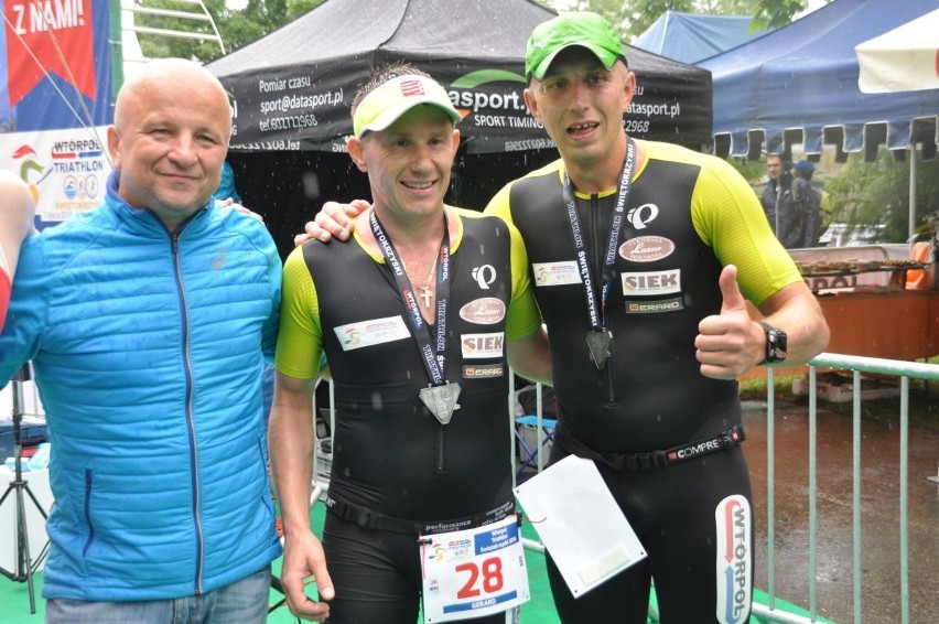 Organizatorzy półmaratonu, od lewej: Tomasz Wąsowski, Gerard...