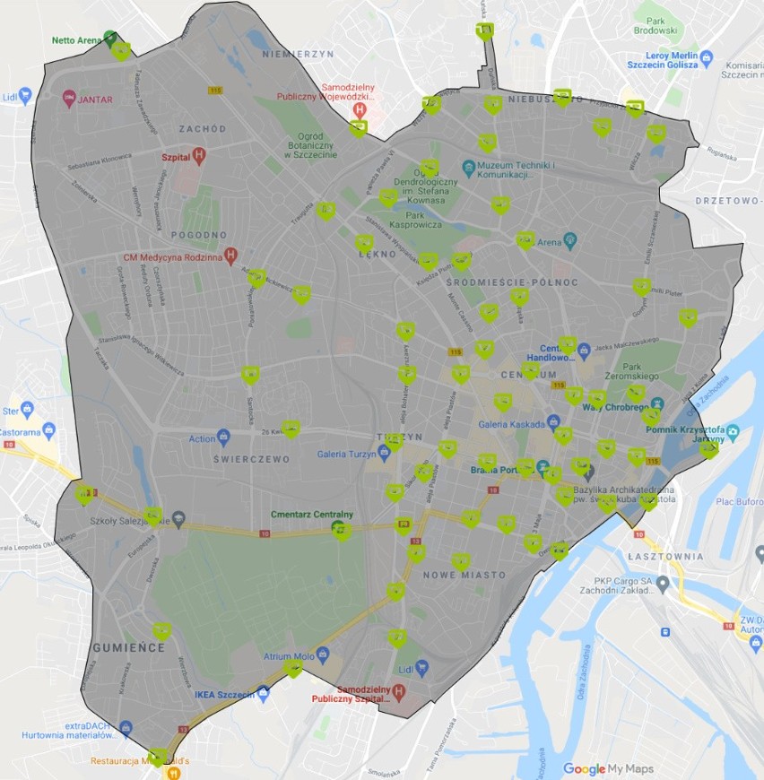 Obszar funkcjonowania BikeS