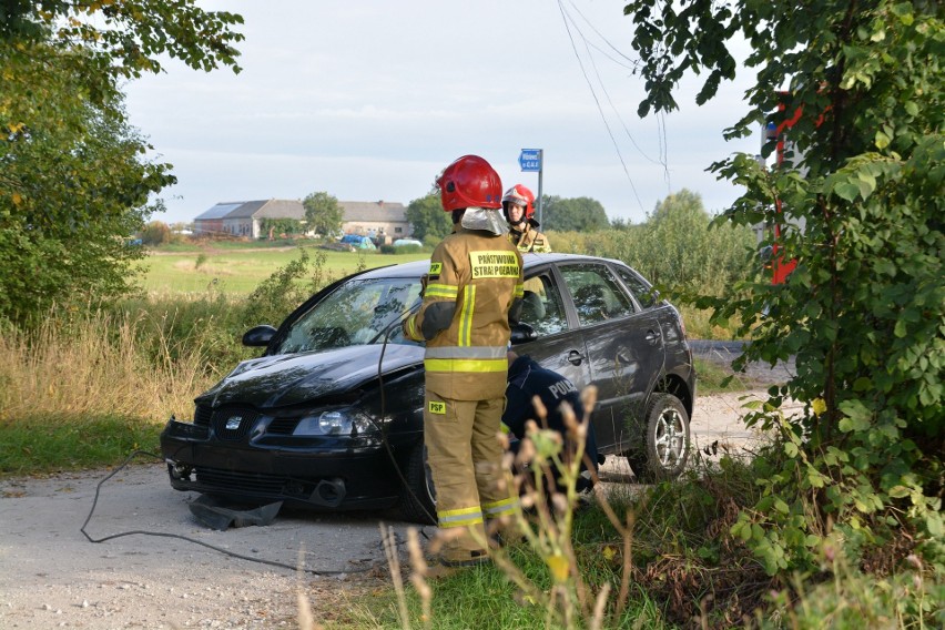 Kierowca z gminy Więcbork uderzył w przydrożne drzewo.
