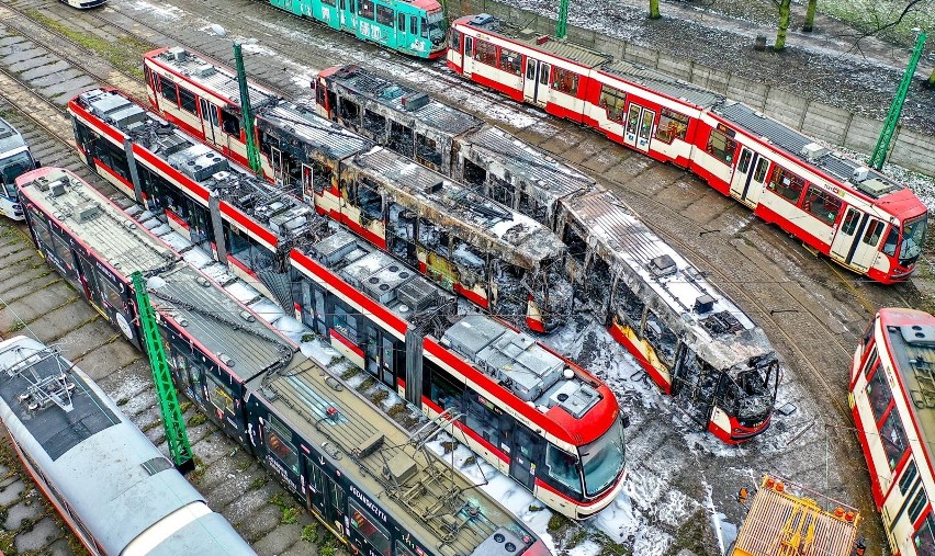 Przyczyna pożaru tramwajów w Gdańsku