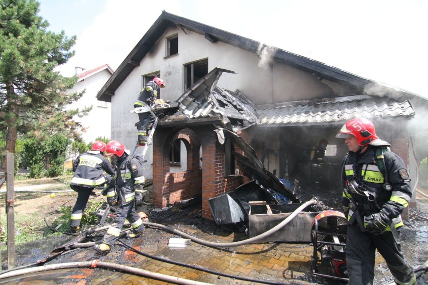 Pożar domu jednorodzinnego w Wilczycach