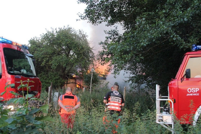 Pożar w Pomiłowie w gm. Sławno 14.08.2020