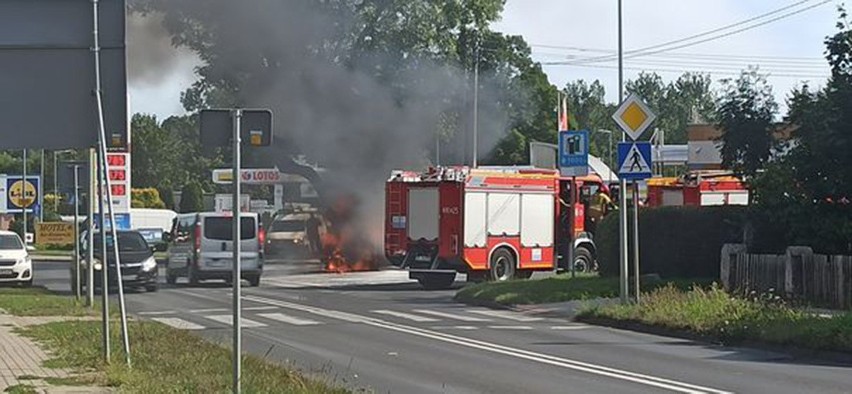 Pożar autach w Gryficach