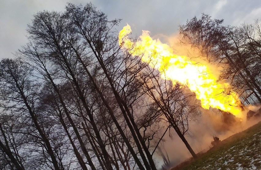 W środę ok. godziny 11 wybuchł pożar gazociągu w...