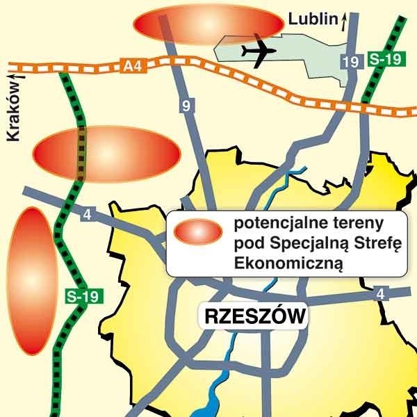 Tereny, na których mogłaby powstać strefa leżą głównie w pobliżu przyszłej drogi ekspresowej S-19. Blisko jest lotnisko. Niedaleko stąd do przyszłej autostrady.