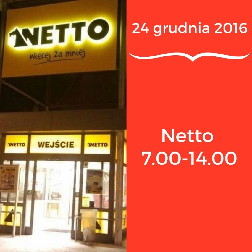 Netto w Wigilię - 24 grudnia 2017