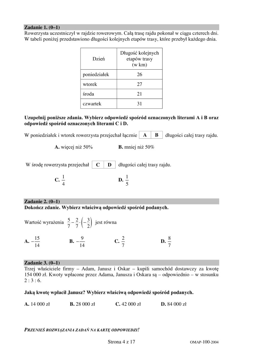 EGZAMIN ósmoklasisty 2020 z matematyki: odpowiedzi, arkusze...