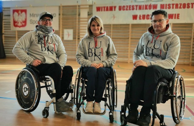 Drużyna łuków bloczkowych ICSiR Start Lublin: Adam Dudka, Dorota Dudka i Piotr Jacniacki