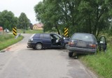 Trasa Stock - Różanystok. Czołowe zderzenie dwóch volkswagenów