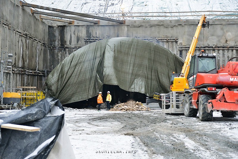 Zdjęcia z budowy południowego portalu przyszłego tunelu na...