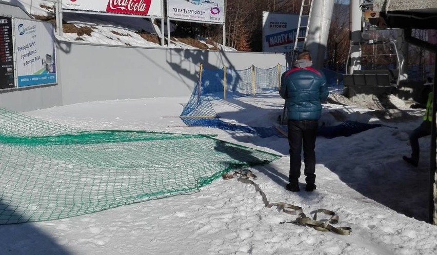 Wypadek na wyciągu narciarskim w Wiśle