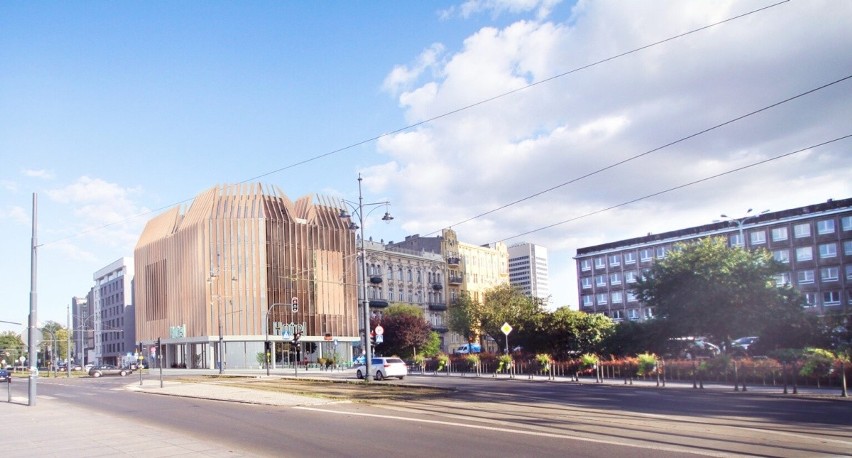 Hotel z „drewna” sensacją internetu. Ma stanąć w centrum Łodzi przy skrzyżowaniu ulic Narutowicza i Sienkiewicza