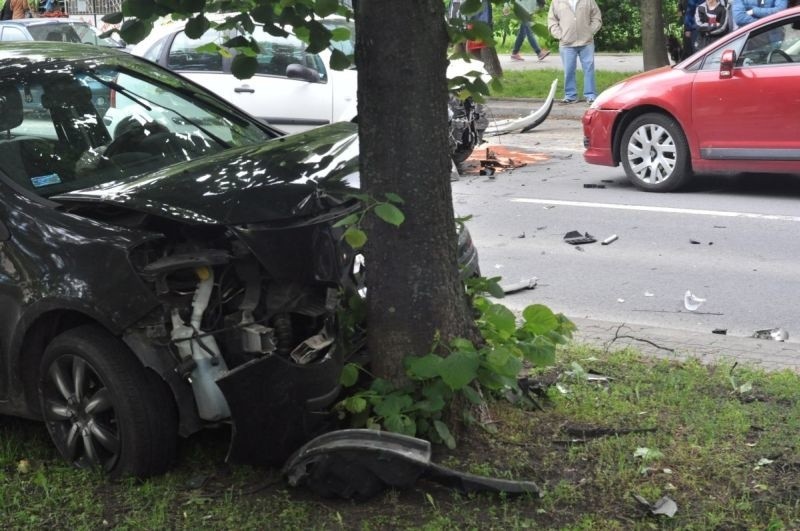 Wypadek na ulicy Kopernika w Tarnobrzegu