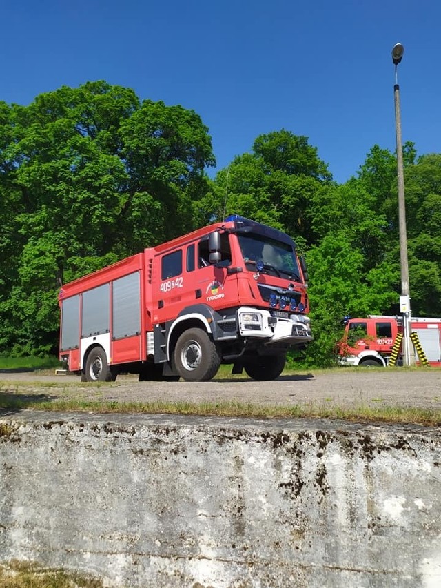 Pożar nasypu kolejowego między Białogardem a Grzmiącą