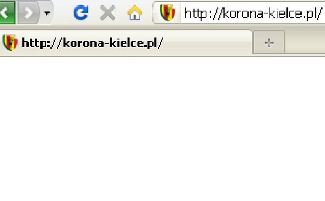 Tak wygląda strona internetowa Korony Kielce.