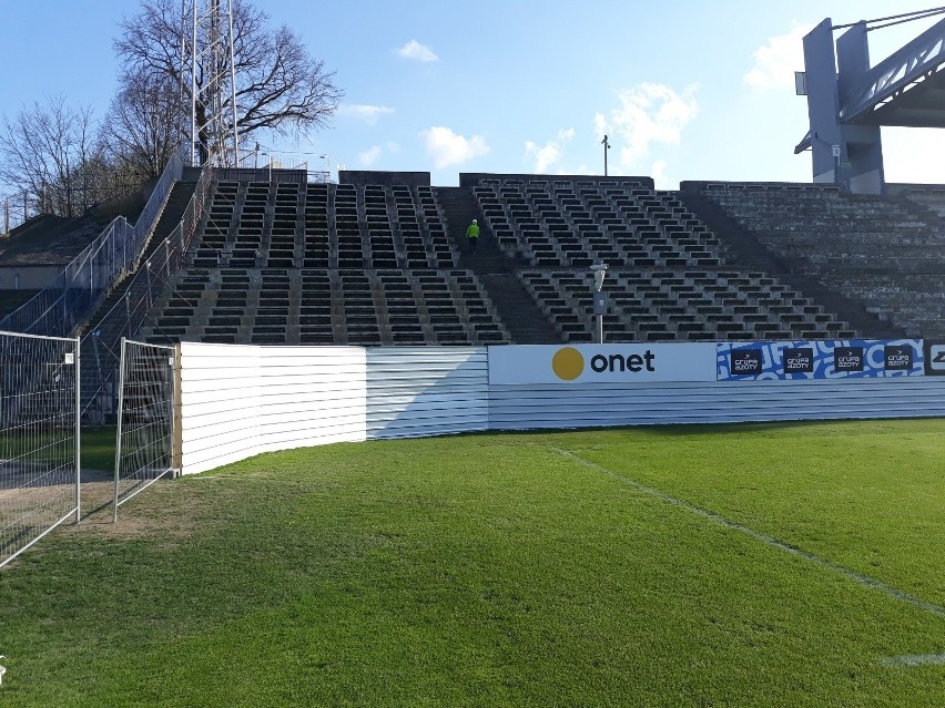 Stadion w Szczecinie - trwa przebudowa.